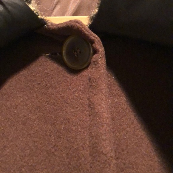 Brown Swing Coat With Faux Leopard Shawl Collar - Picture 5 of 11